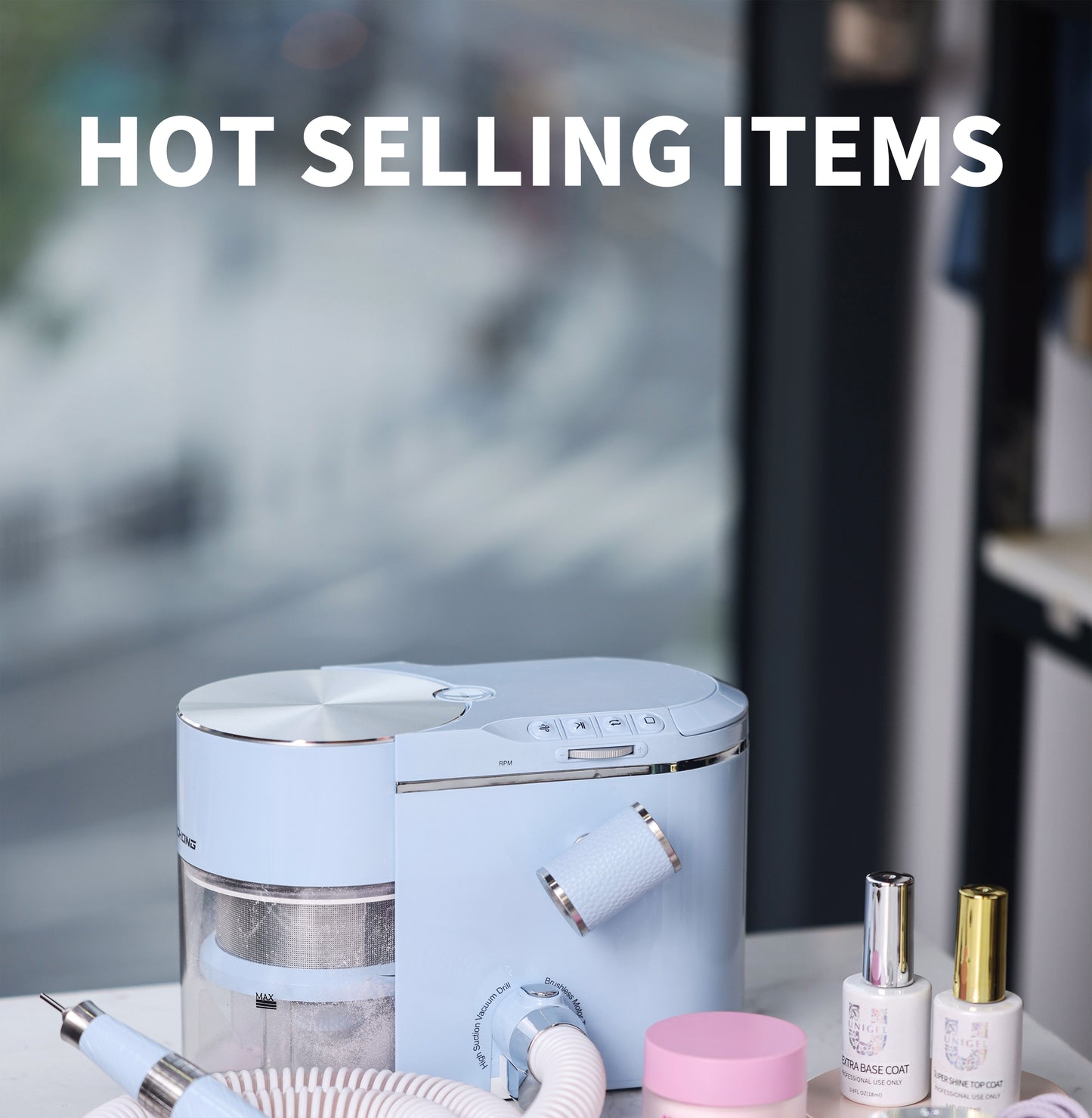 2 in 1 Nail Dust Collector Daichong(white)