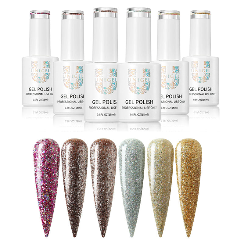 Gel Polish Kit - Shimmer Collection - #3 - #The Scent of Champagne