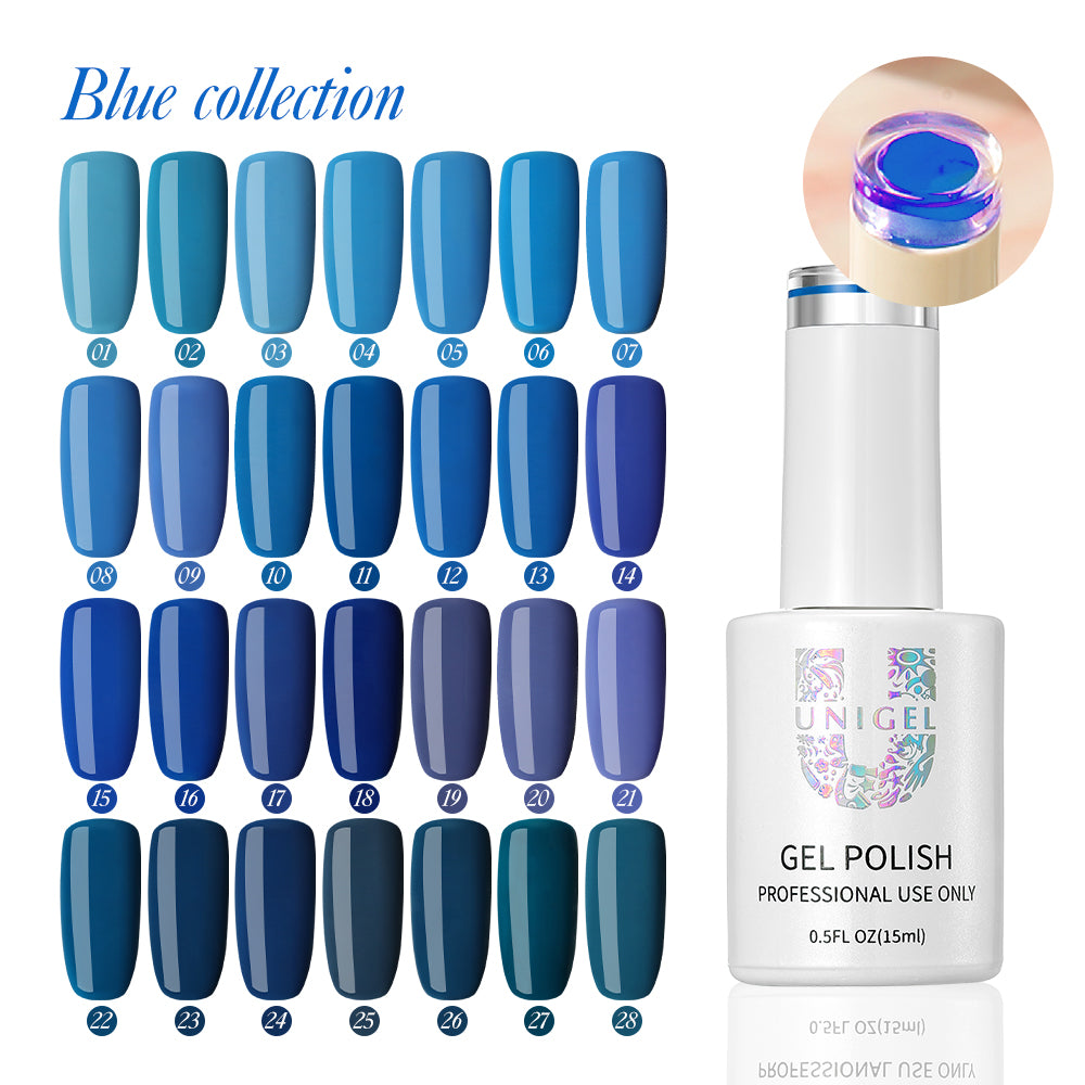 Gel Polish Kit - Blue Collection - 28 Colors - #The Legend of the Blue Sea