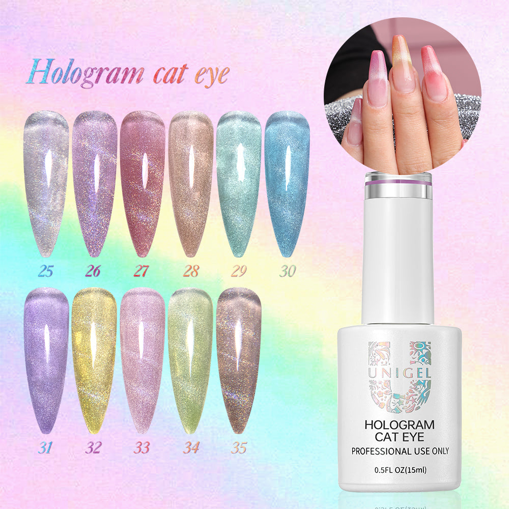 Gel Polish Kit - Hologram Cat Eye Gel