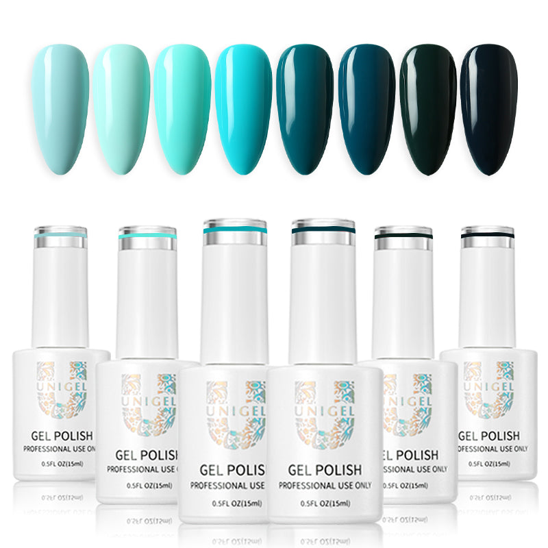 Gel Polish Kit - 10(63#-70#) - 8 Colors - #Mint Flavor