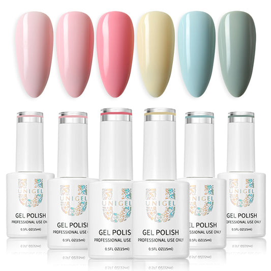 Gel Polish Kit - 14(87#-92#) - 6 Colors - #The Little Mermaid