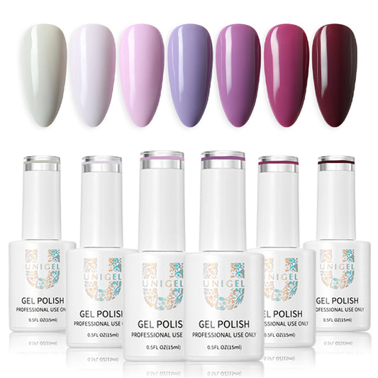 Gel Polish Kit - 15(93#-99#) - 7 Colors - #Grape Juice