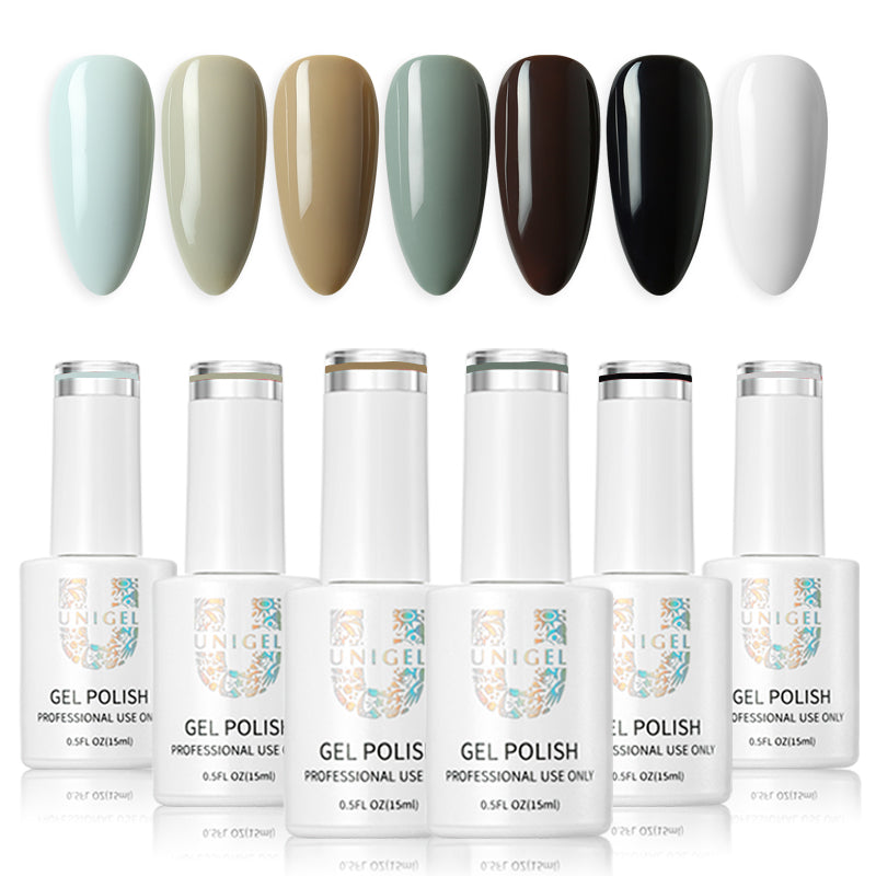 Gel Polish Kit - 19(115#-120#) - 7 Colors - #Mulan