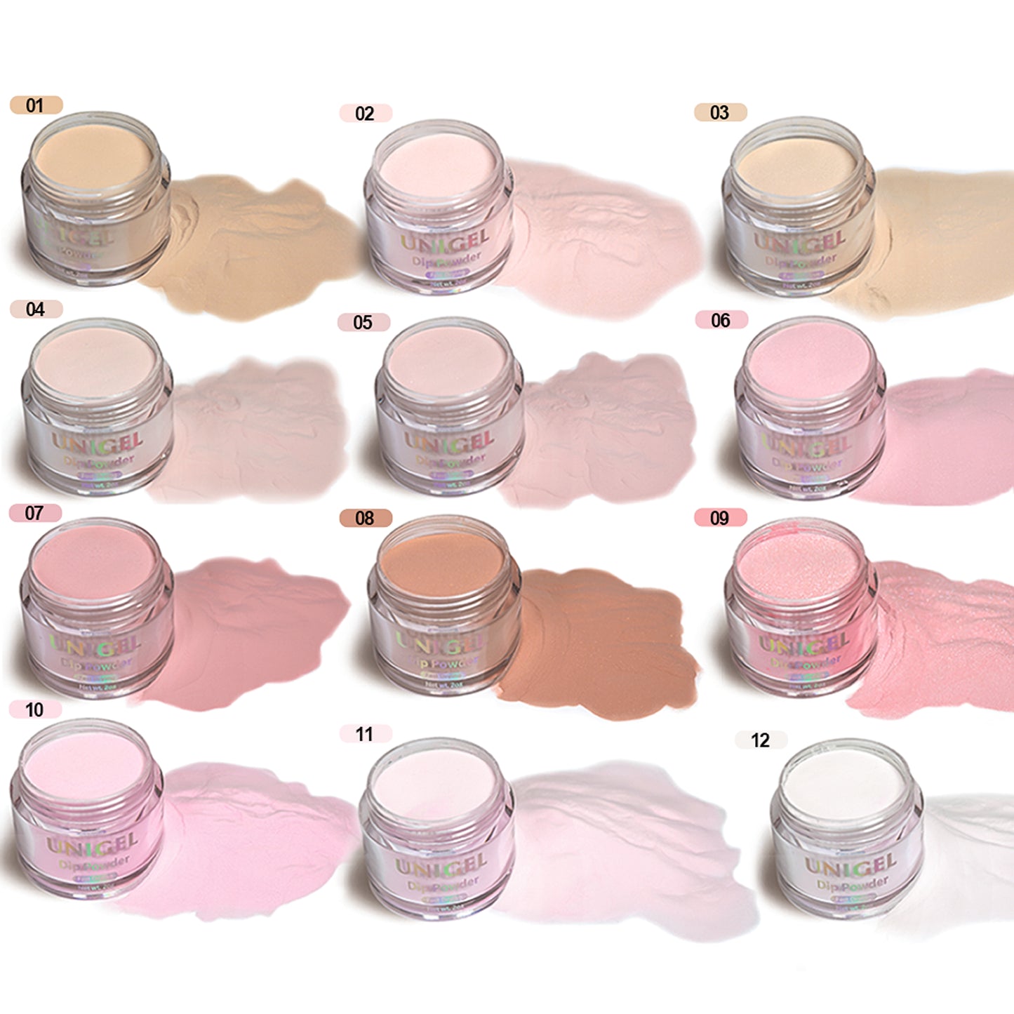 Acrylic & Dip Powder Kit - Nude Collection - 12 Colors