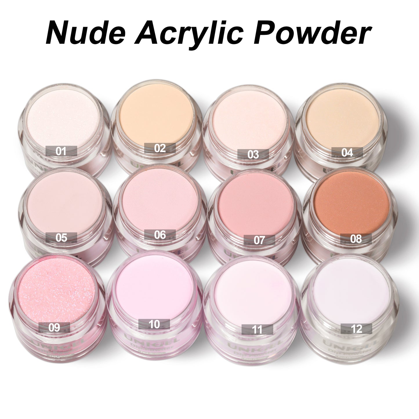 Acrylic & Dip Powder Kit - Nude Collection - 12 Colors