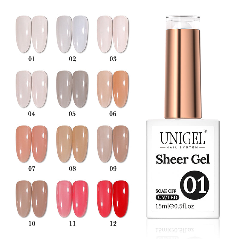 Gel Polish Kit-Sheer Gel Set