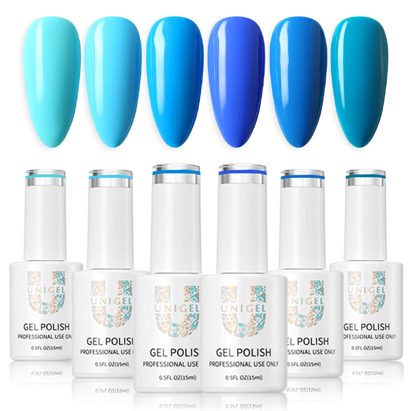 Gel Polish Kit - 6(37#-42#) - 6 Colors - #Frozen World