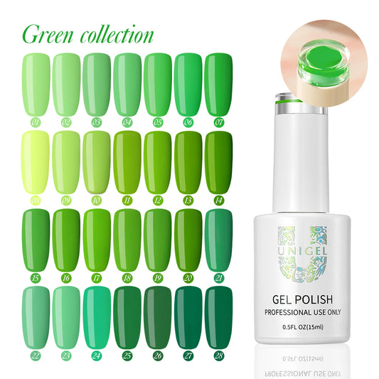 Gel Polish Kit - Green Collection - 28 Colors - #The Wizard of Oz