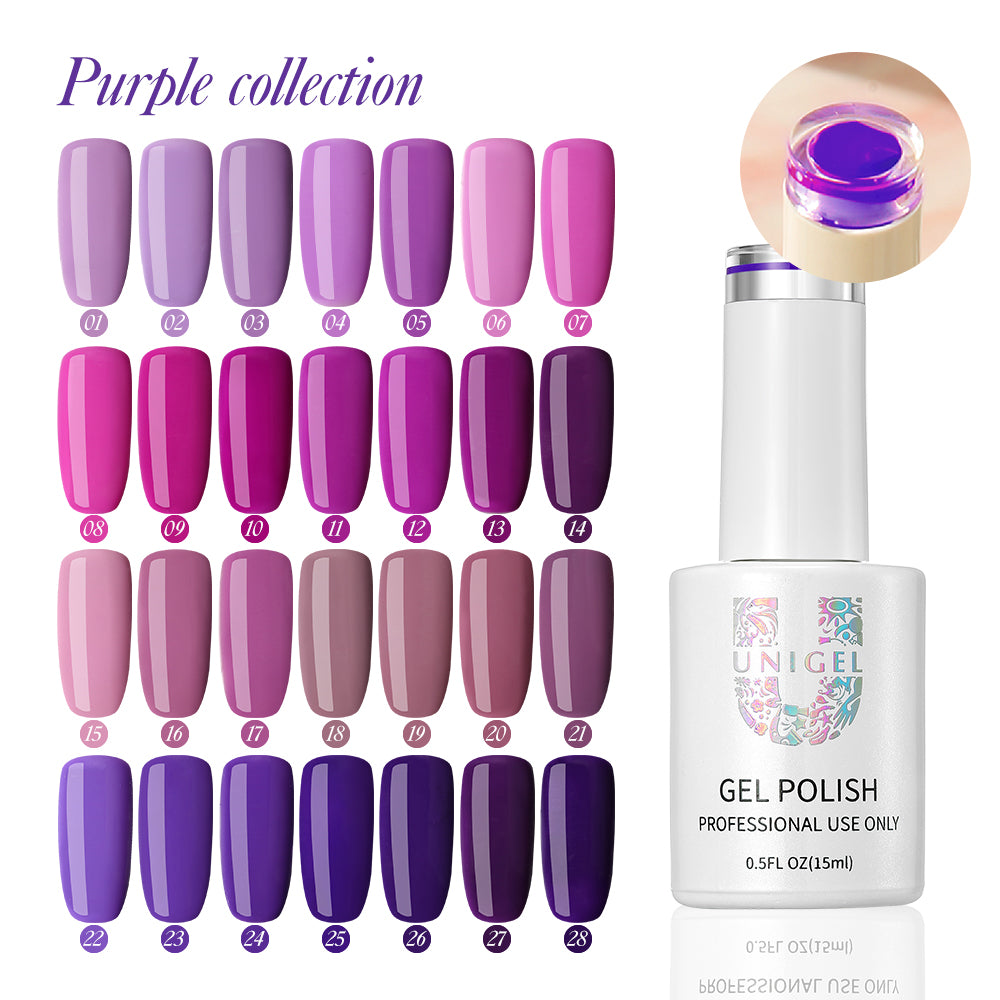 Gel Polish Kit - Purple Collection - 28 Colors - #Lavender Obsession