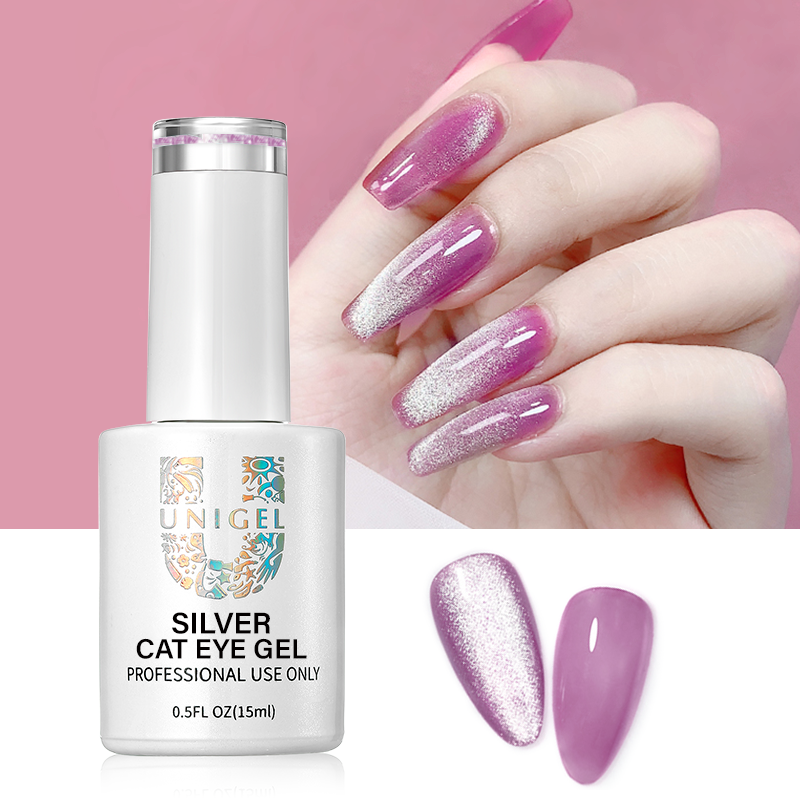 Gel Polish - Crystal Cat Eye Gel - Silver Collection #04