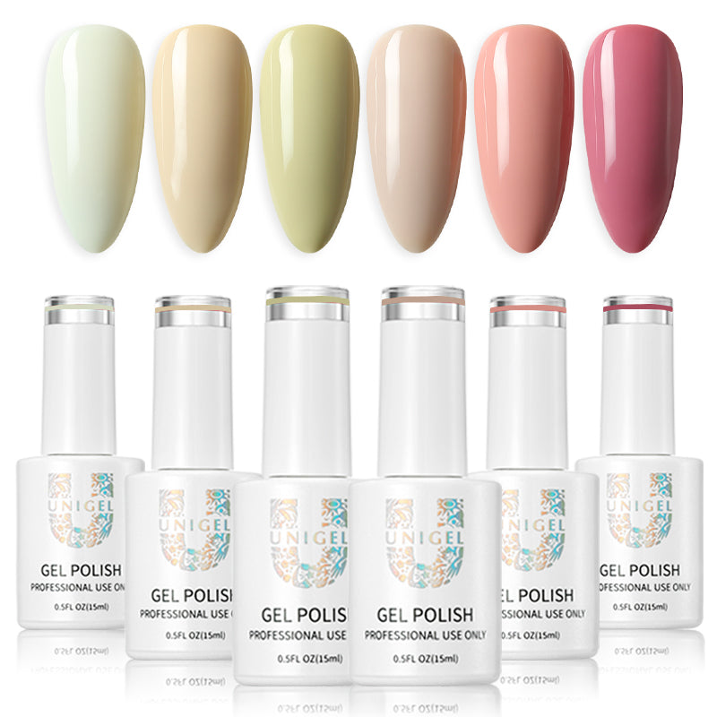 Gel Polish Kit - 9(57#-62#) - 6 Colors - #Mermaid Shell