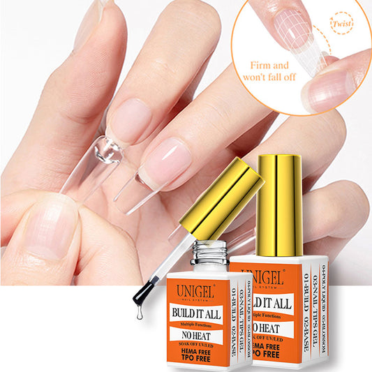 UNIGEL 8in1 Functional Build Gel Light Glossy Natural Gel No Heat HEMA Free TPO Free 45Day Lasting Gel