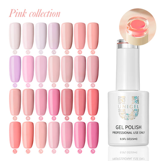 Gel Polish Kit - Pink Collection - 28 Colors - #Strawberry Milk Shake