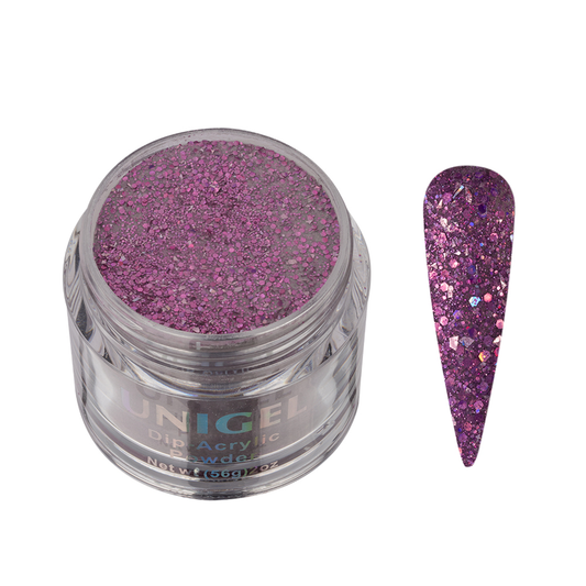 Acrylic & Dip Powder - Purple Glitter - #S55